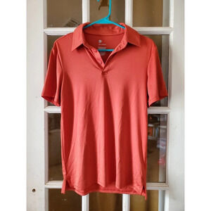 ALL IN MOTION | Mens Small Short Polo Burnt Orange Active Shirt